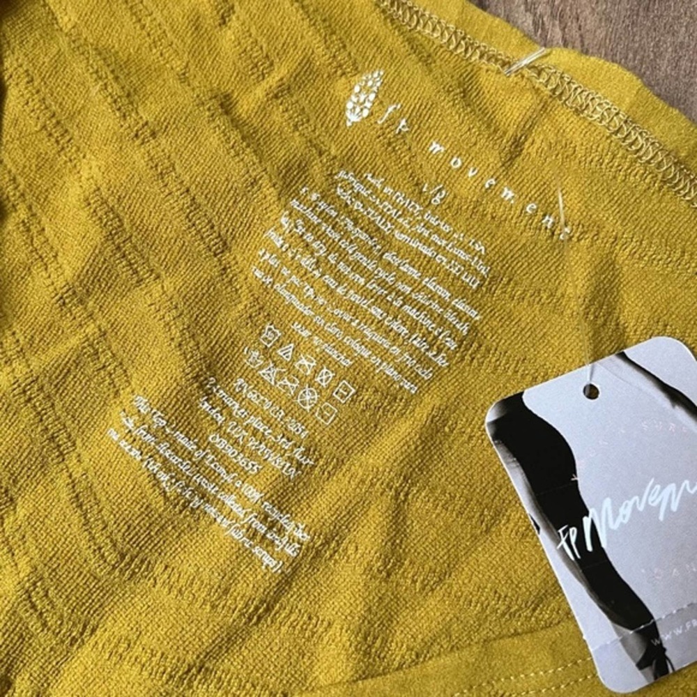 Free People Movement Gone Adrift Crop Top in Palo Santo Size Large - Picture 4 of 7